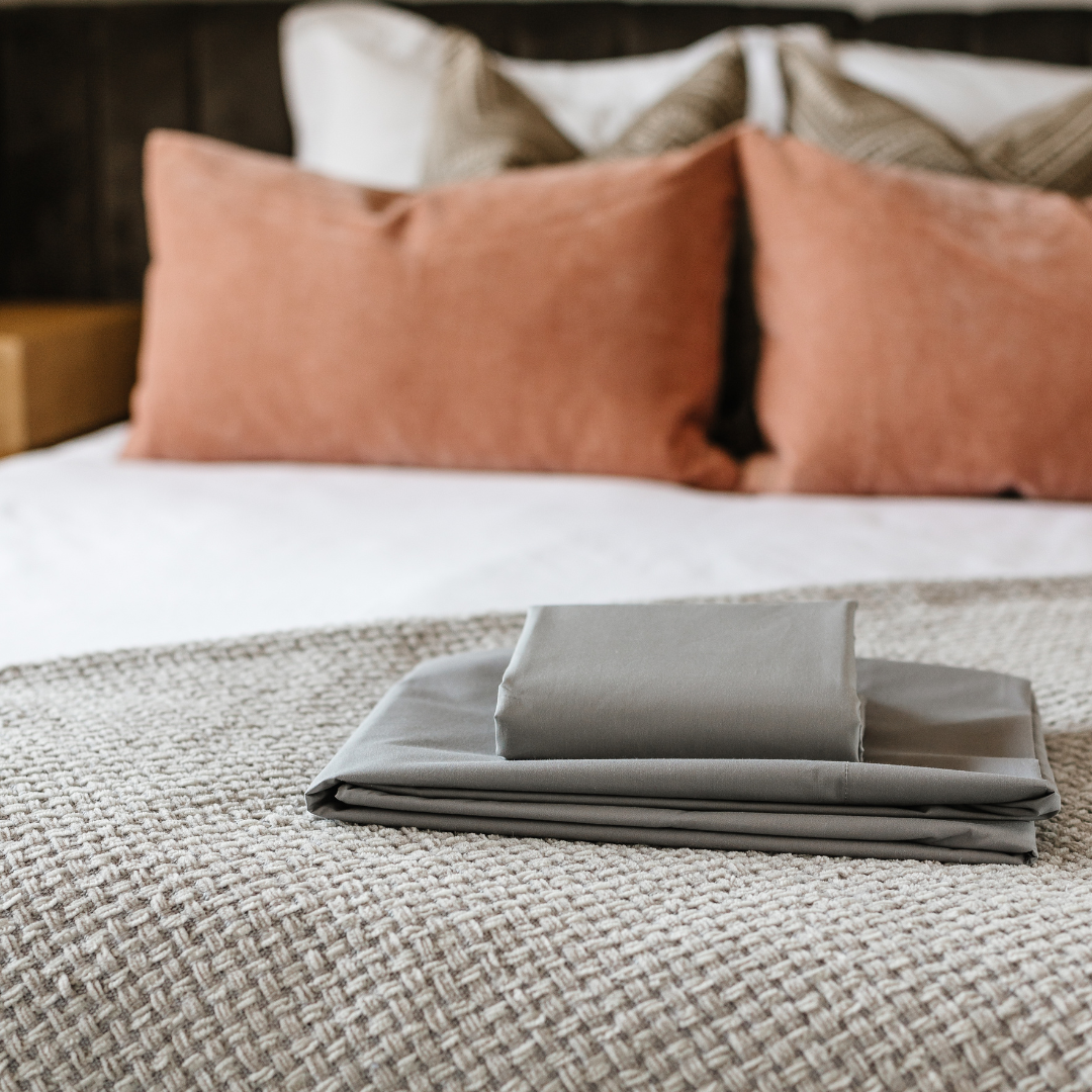 Haven Mattress Sheets Double/Full / Storm Grey Sateen Deluxe Sheet Set